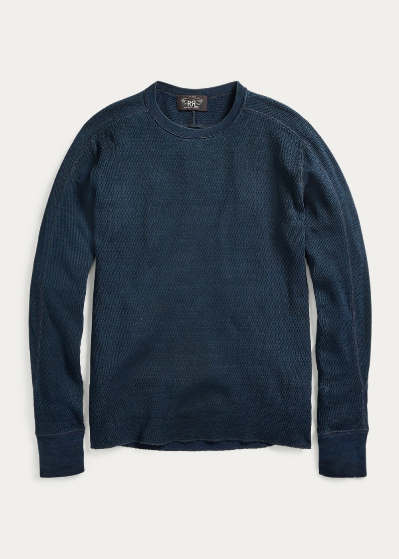 Sudadera Indigo Jacquard-Knit Crewneck Hombre Azules | MXYL35148 - vista 1