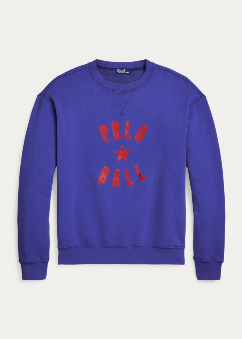Sudadera Polo Ball Fleece Crewneck Mujer Azul Marino | OLRQ09476 - vista 2