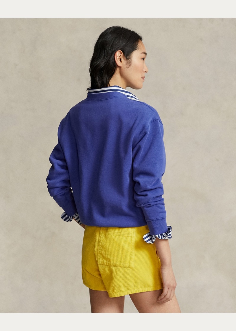 Sudadera Polo Ball Fleece Crewneck Mujer Azul Marino | OLRQ09476 - vista 4