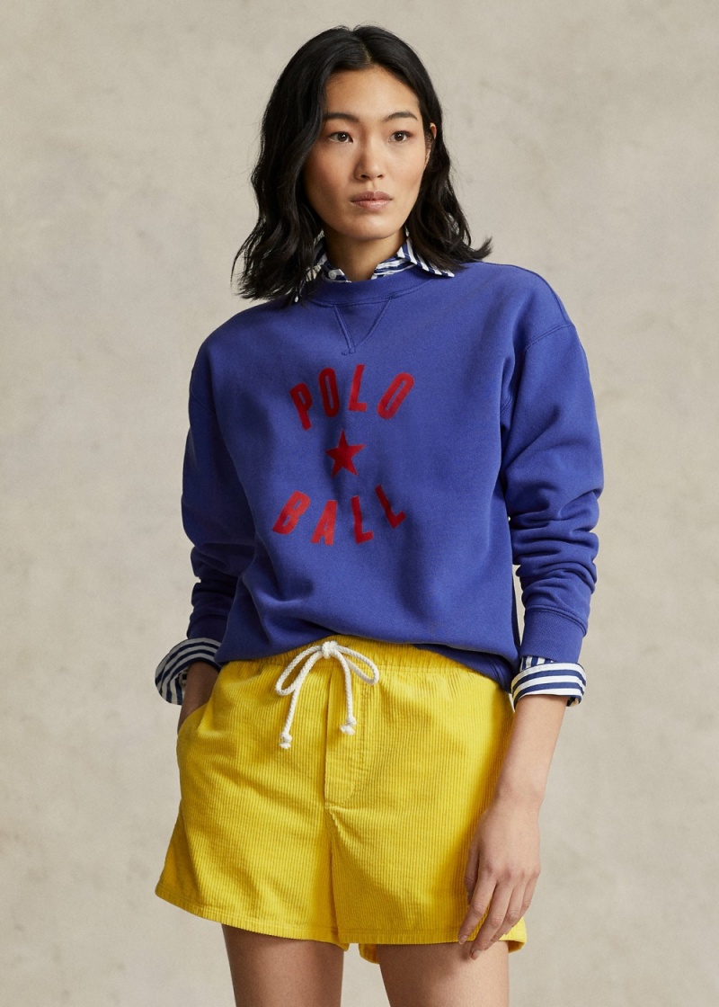 Sudadera Polo Ball Fleece Crewneck Mujer Azul Marino | OLRQ09476 - vista 1