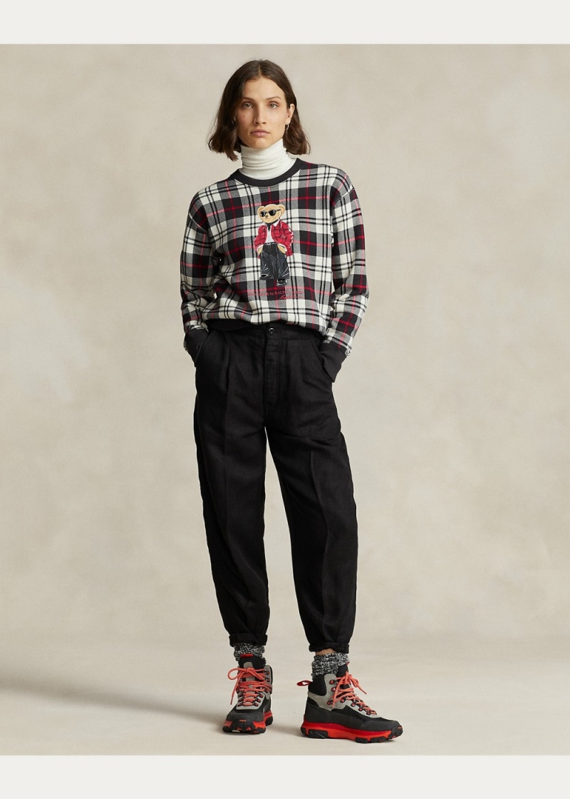 Sudadera Polo Bear Algodon-Blend Mujer Rojos | NJEK29175 - vista 3