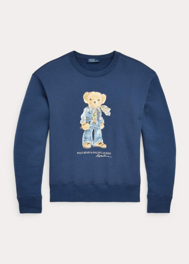 Sudadera Polo Bear Algodon-Blend Mujer Azul Marino | PWZT86371 - vista 4