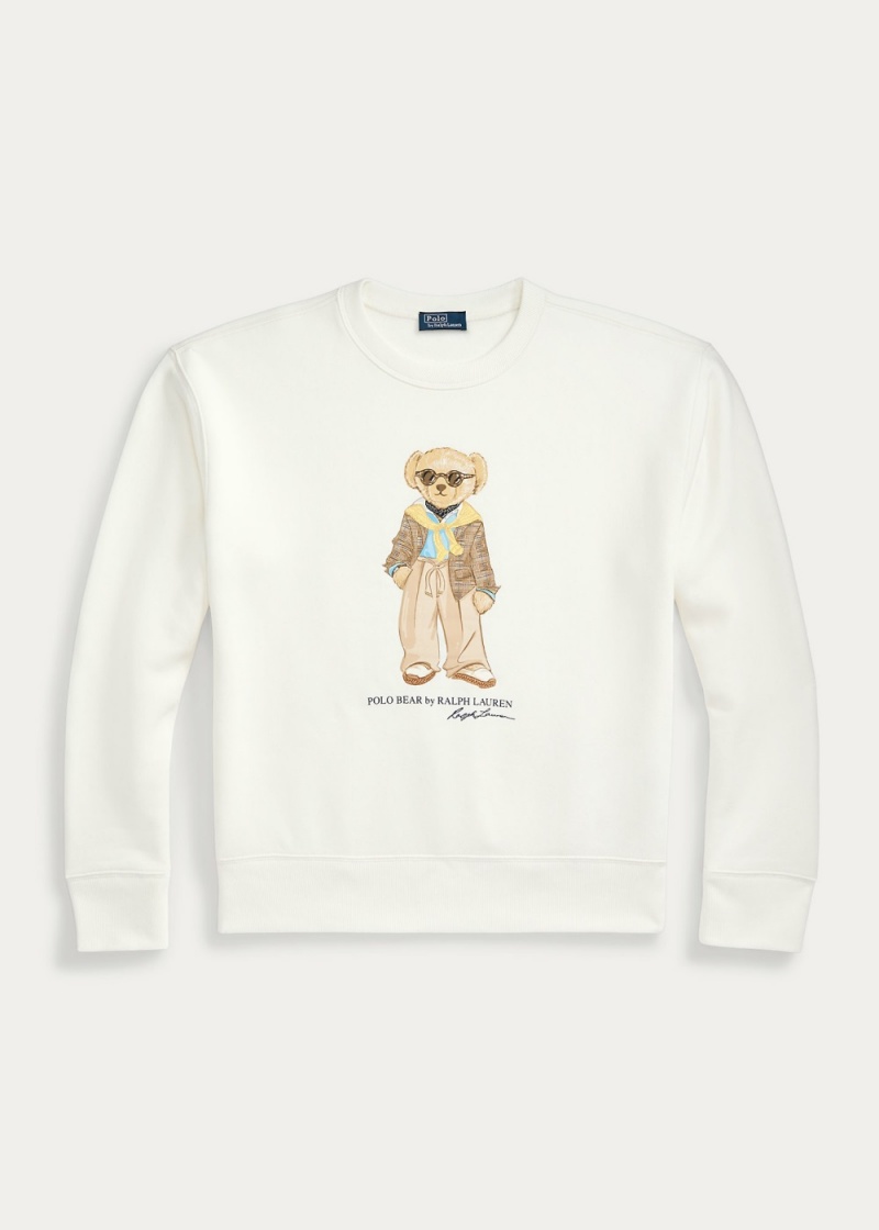Sudadera Polo Bear Fleece Crewneck Mujer Azules | VASG46087 - vista 2