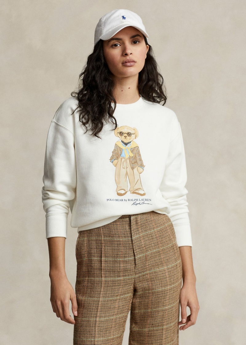 Sudadera Polo Bear Fleece Crewneck Mujer Azules | VASG46087 - vista 1