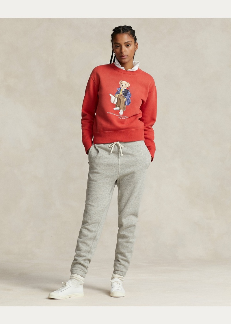Sudadera Polo Bear Fleece Crewneck Mujer Rojos | HLUC47963 - vista 3