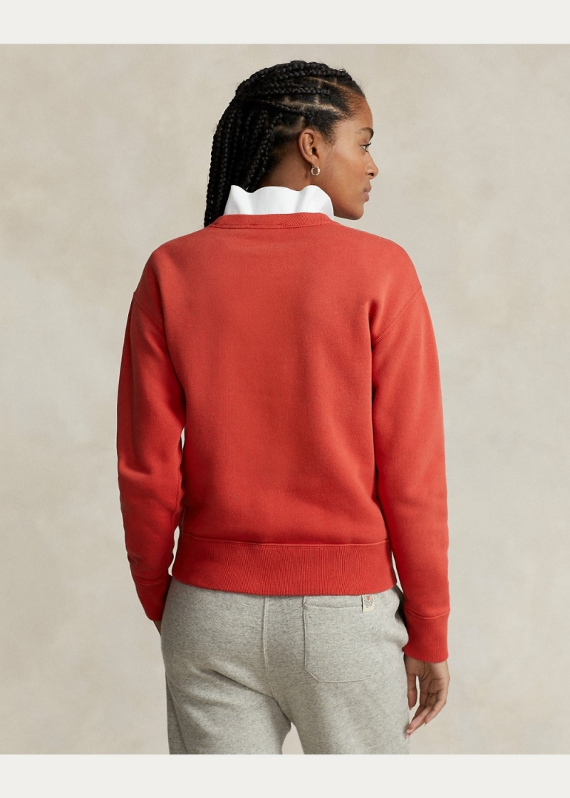 Sudadera Polo Bear Fleece Crewneck Mujer Rojos | HLUC47963 - vista 4