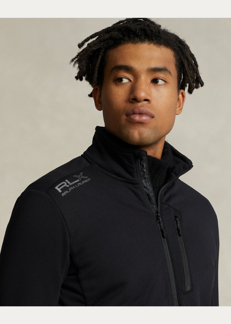 Sudadera Slim Fit Stretch Fleece Full-Zip Jackets Hombre Negros | AFSP14578 - vista 2