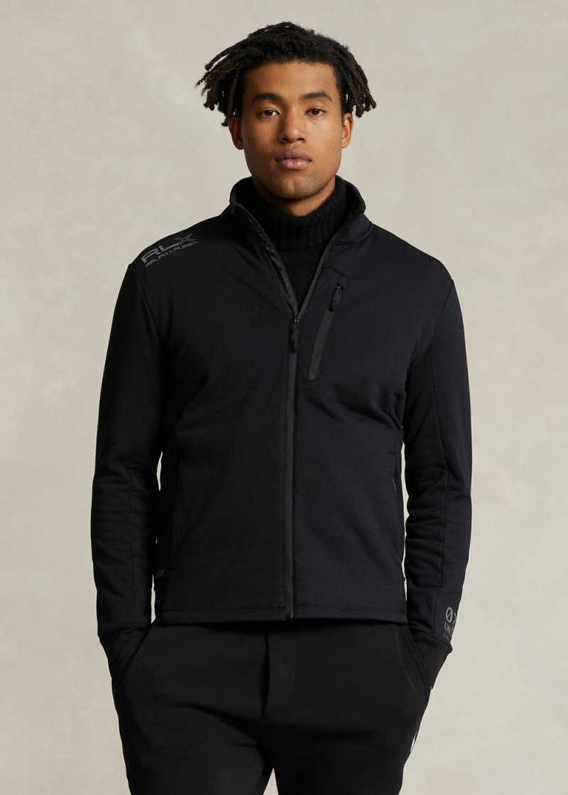 Sudadera Slim Fit Stretch Fleece Full-Zip Jackets Hombre Negros | AFSP14578 - vista 1