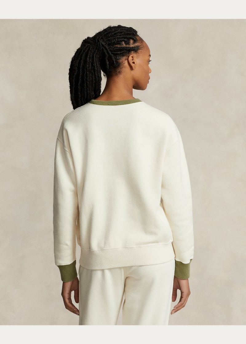 Sudadera Two-Tone Fleece Crewneck Mujer Verdes | EZSX46709 - vista 3