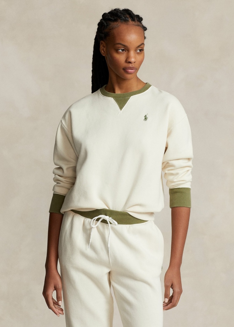 Sudadera Two-Tone Fleece Crewneck Mujer Verdes | EZSX46709 - vista 1