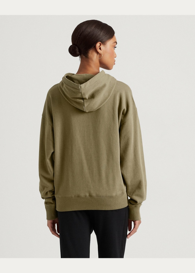 Sudadera con Capucha Beaded-Logo French Terry Mujer Blancos | FJNT89207 - vista 3