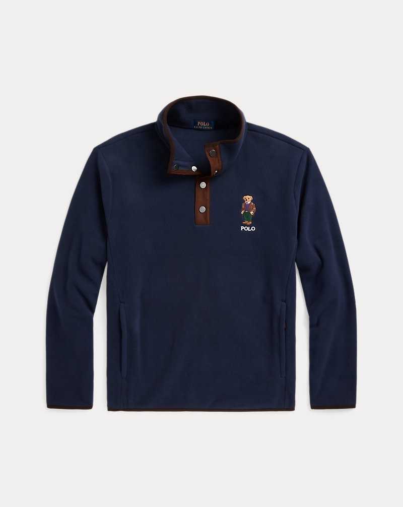 Sudadera con Capucha Ralph Lauren Bear Brushed Fleece Hombre Azul Marino | TSUWCBZ-51 - vista 2