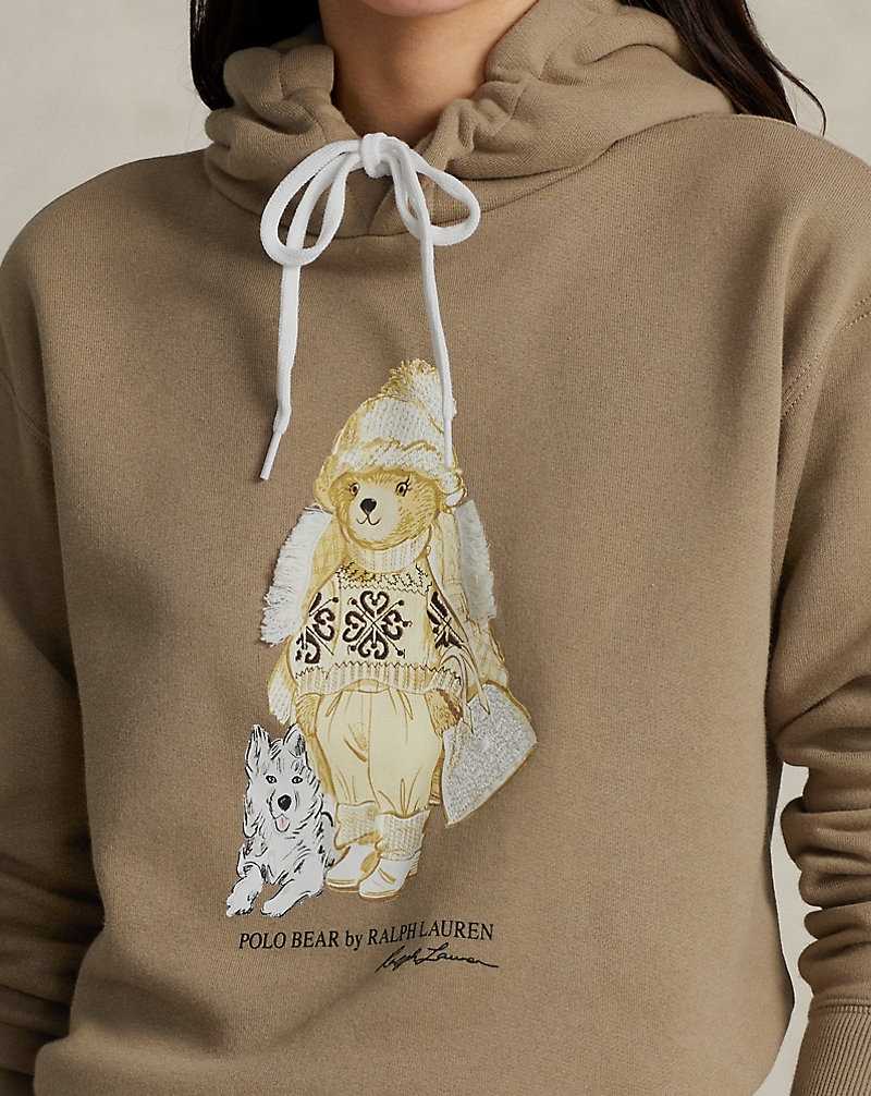 Sudadera con Capucha Ralph Lauren Bear Fleece Mujer Madison Tan | OXRVHWL-84 - vista 5