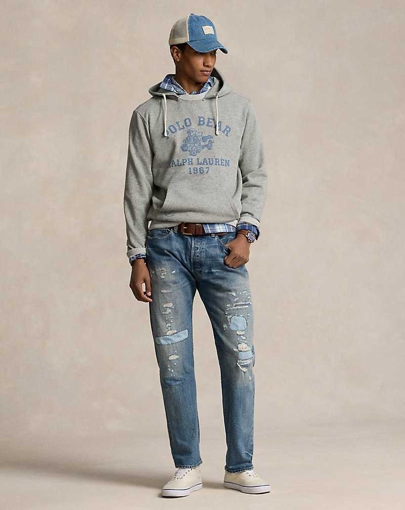 Sudadera con Capucha Ralph Lauren Bear Fleece Hombre Loft Hthr Truck Bear | WAYNQZL-12 - vista 3