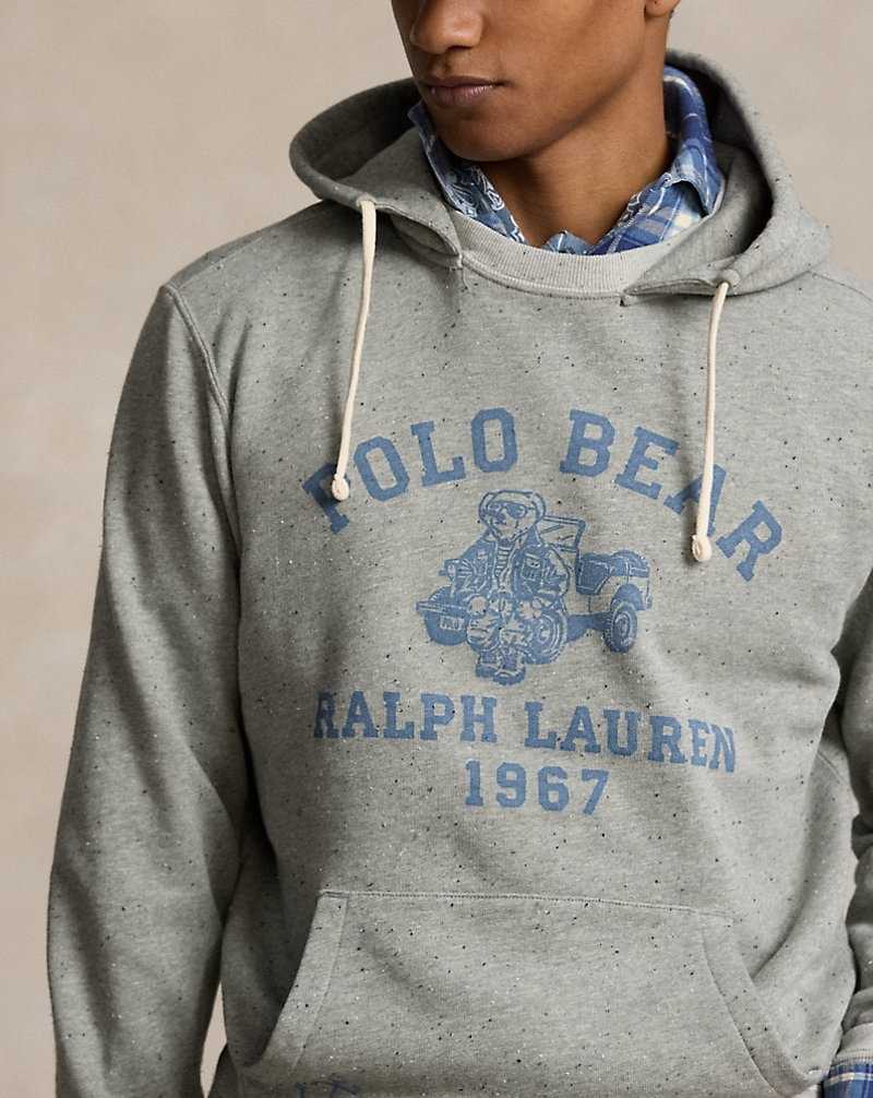 Sudadera con Capucha Ralph Lauren Bear Fleece Hombre Loft Hthr Truck Bear | WAYNQZL-12 - vista 5
