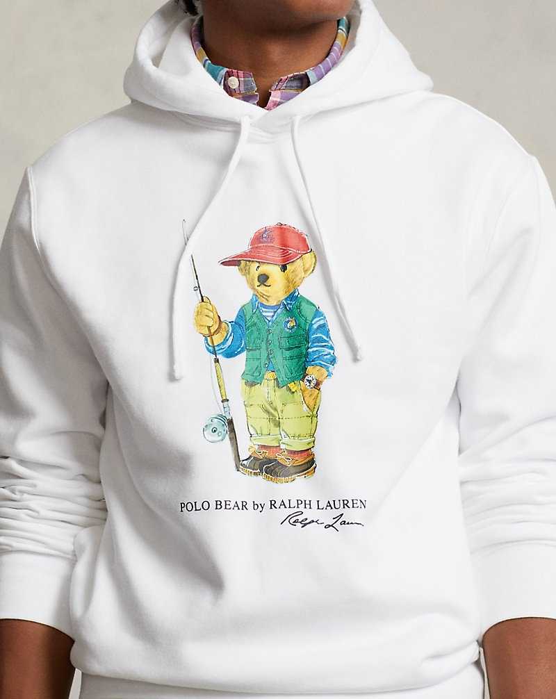 Sudadera con Capucha Ralph Lauren Bear Fleece Hombre Blancos | YVQKHDM-34 - vista 5