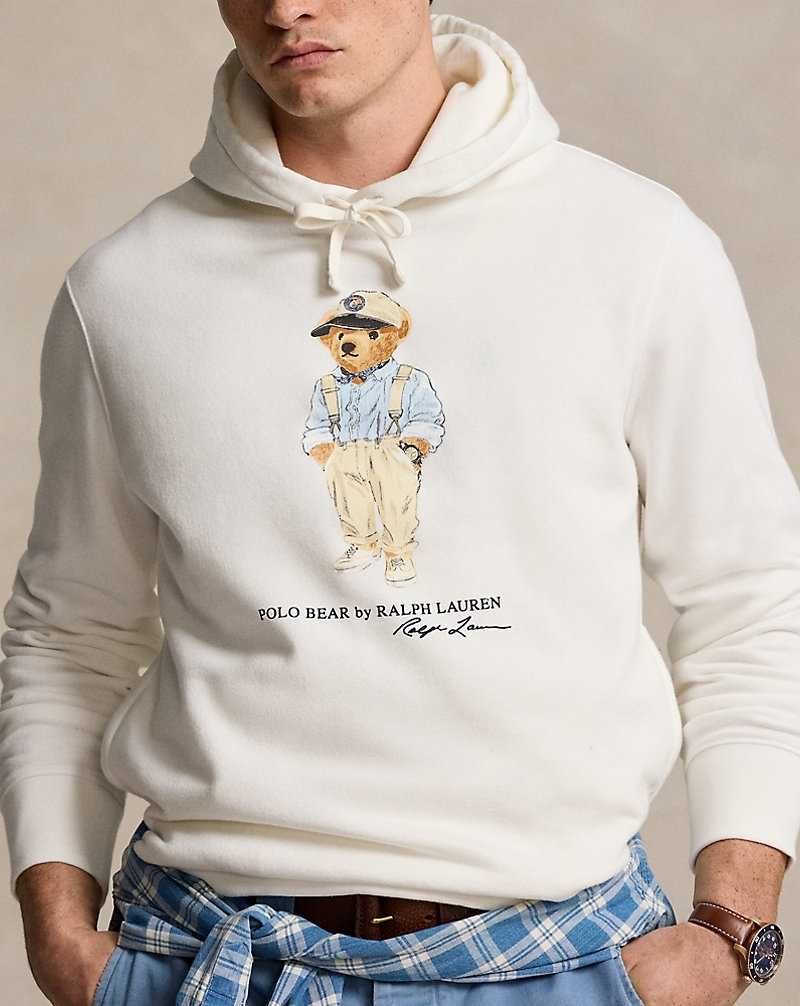 Sudadera con Capucha Ralph Lauren Bear Fleece Hombre Blancos | TYRWAGB-81 - vista 5