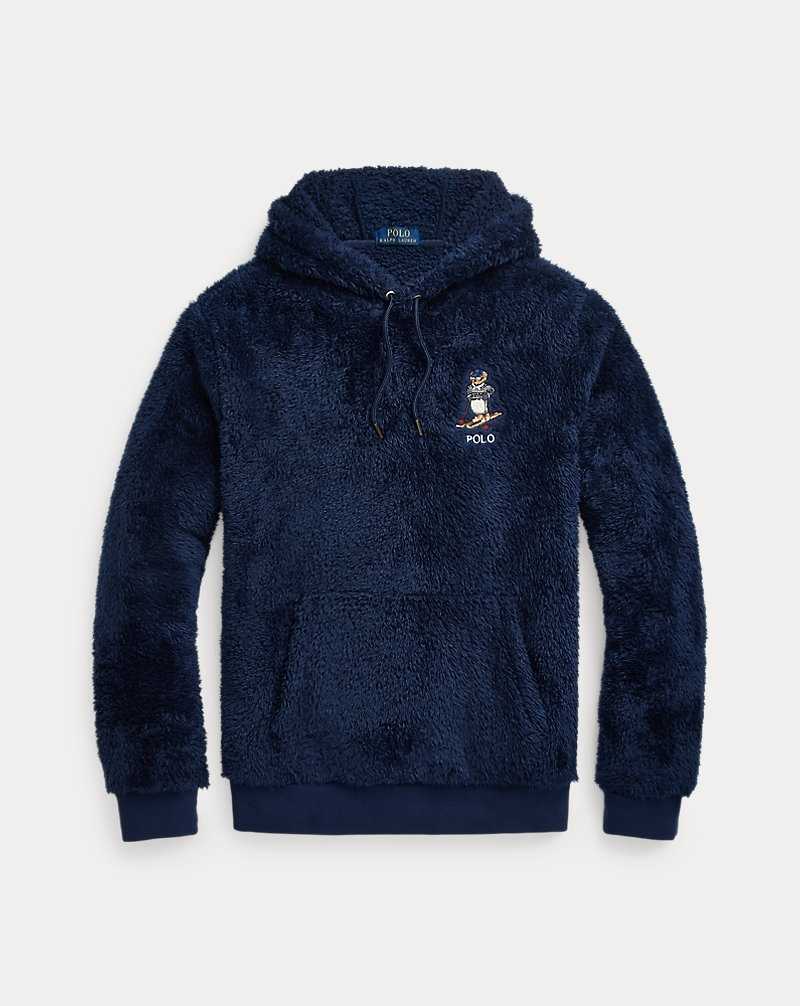 Sudadera con Capucha Ralph Lauren Bear Pile Fleece Hombre Azul Marino | LBATXSR-43 - vista 2