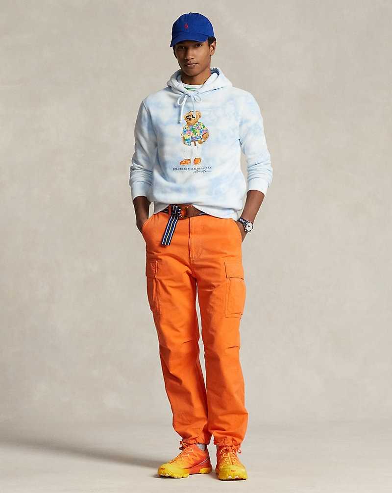 Sudadera con Capucha Ralph Lauren Bear Tie-Dye Fleece Hombre Riviera Bl Cldwsh Beach C | TRLNAJS-82 - vista 3