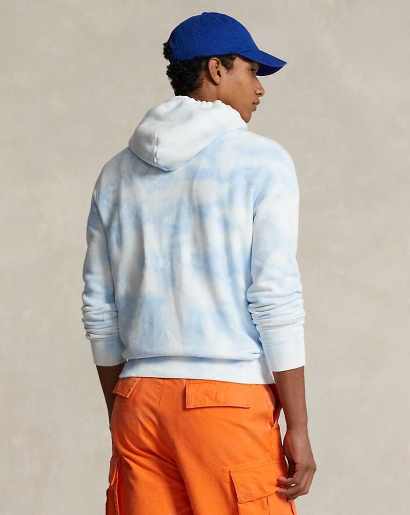 Sudadera con Capucha Ralph Lauren Bear Tie-Dye Fleece Hombre Riviera Bl Cldwsh Beach C | TRLNAJS-82 - vista 4