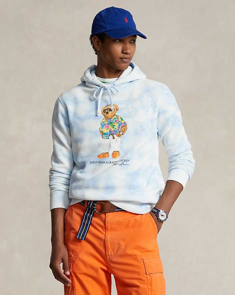 Sudadera con Capucha Ralph Lauren Bear Tie-Dye Fleece Hombre Riviera Bl Cldwsh Beach C | TRLNAJS-82 - vista 1