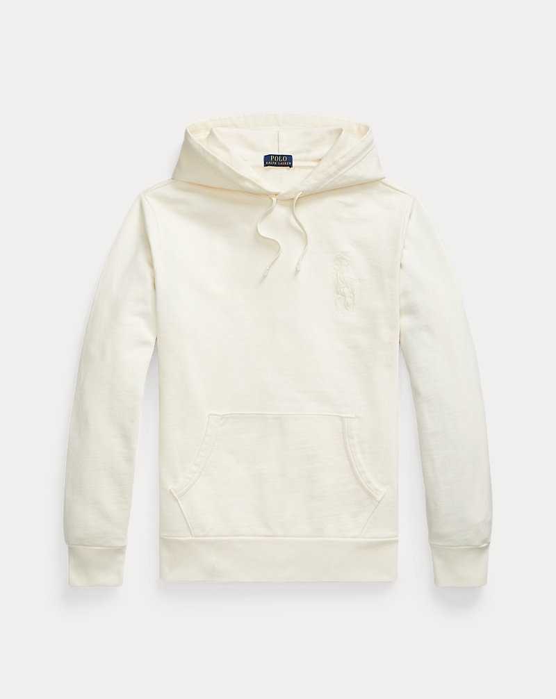 Sudadera con Capucha Ralph Lauren Big Pony Loopback Fleece Hombre Creme | SWFKTUZ-09 - vista 2