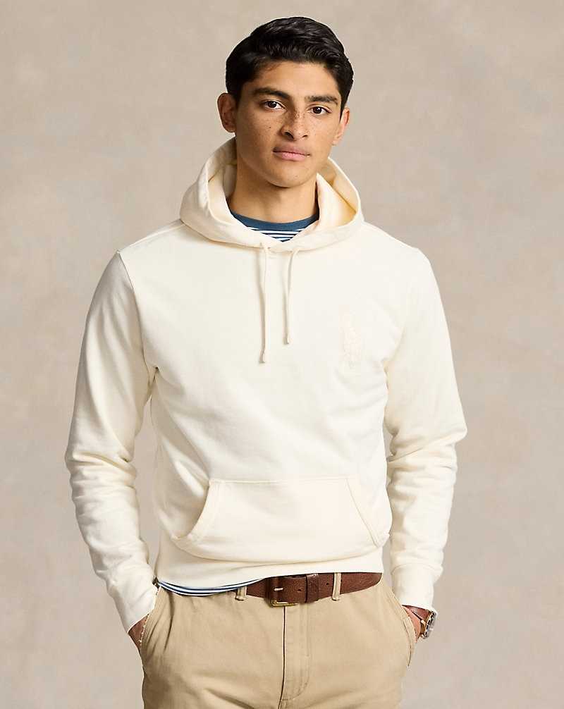 Sudadera con Capucha Ralph Lauren Big Pony Loopback Fleece Hombre Creme | SWFKTUZ-09 - vista 1