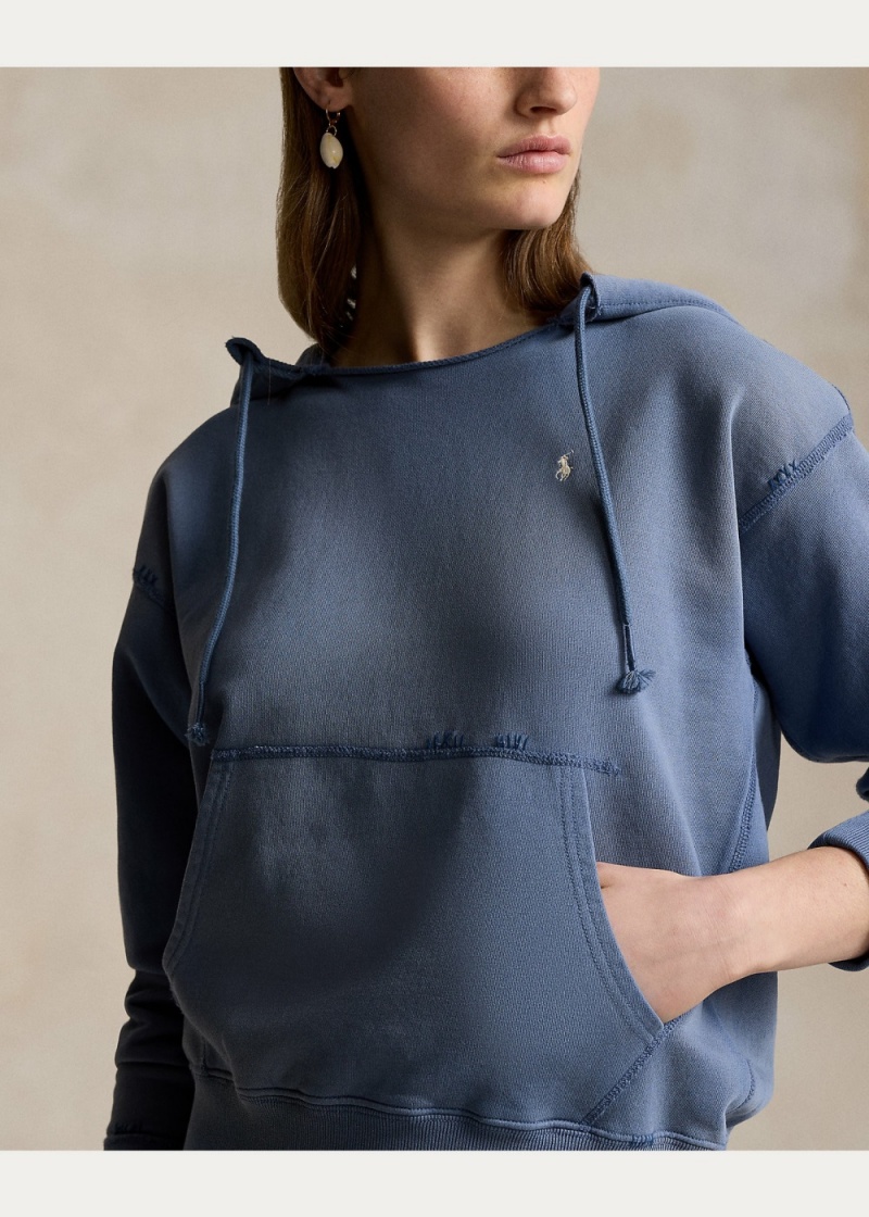 Sudadera con Capucha Distressed Algodon Mujer Azules | MADN97083 - vista 5