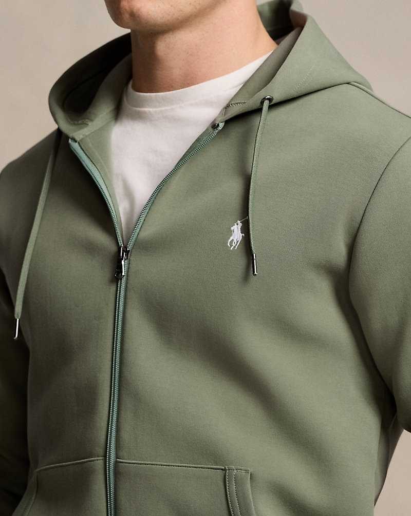Sudadera con Capucha Ralph Lauren Double-Knit Full-Zip Hombre Verdes | CJPBMWR-26 - vista 5