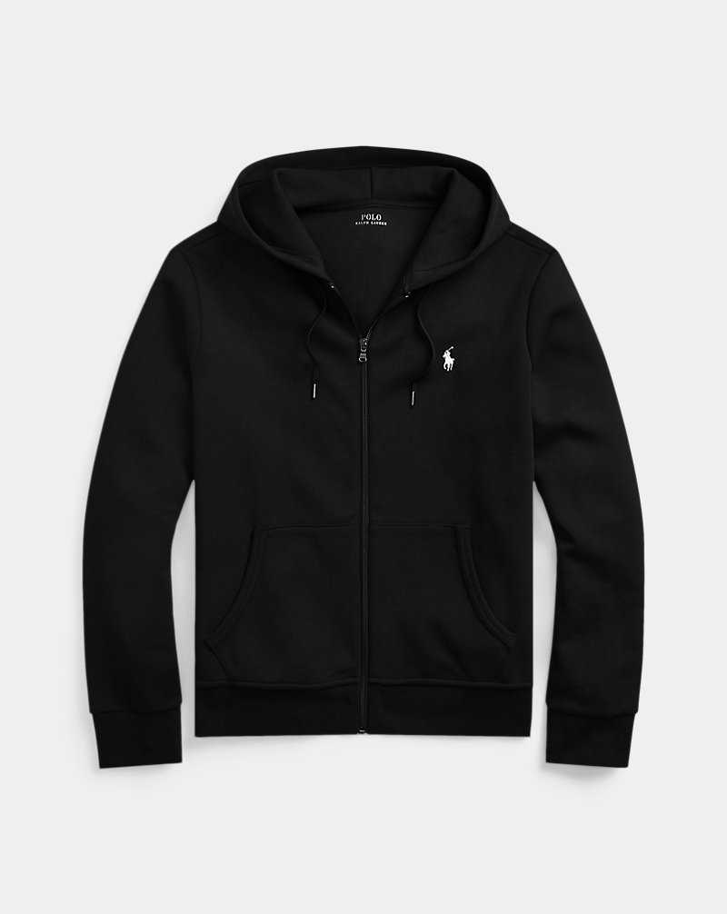 Sudadera con Capucha Ralph Lauren Double-Knit Full-Zip Hombre Negros | QKARGVZ-76 - vista 2