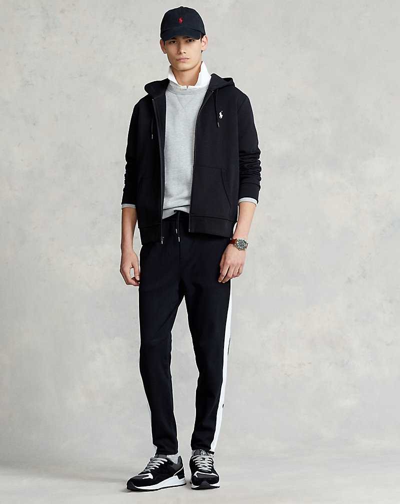 Sudadera con Capucha Ralph Lauren Double-Knit Full-Zip Hombre Negros | QKARGVZ-76 - vista 3