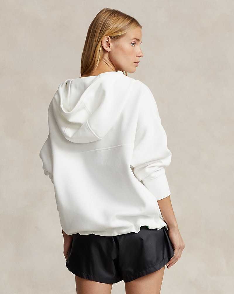 Sudadera con Capucha Ralph Lauren Double-Knit Jacquard Mujer Blancos | PQKOWCD-08 - vista 4