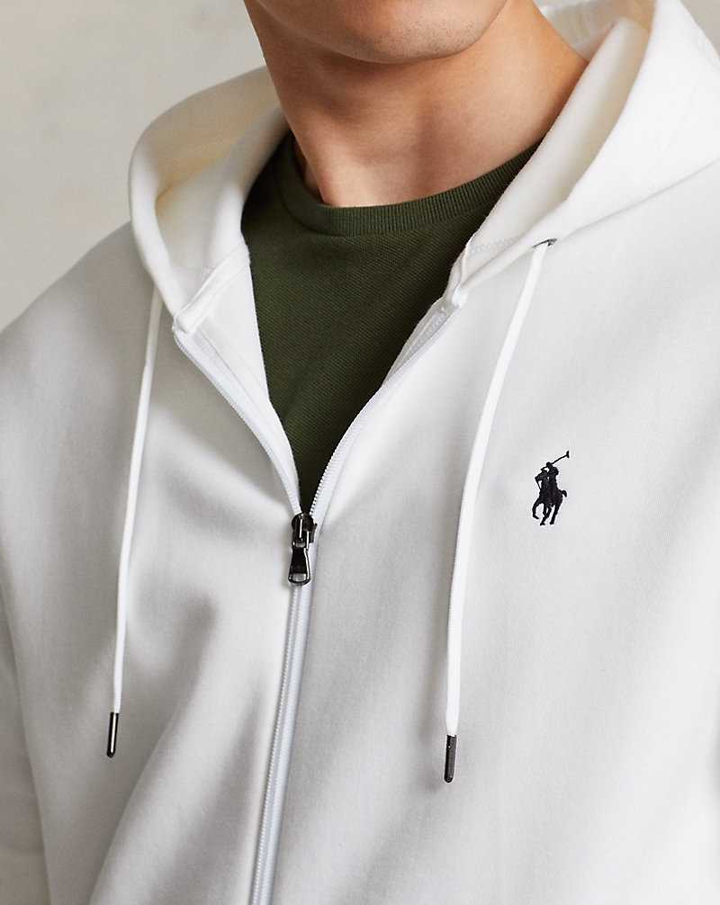 Sudadera con Capucha Ralph Lauren Double-Knit Full-Zip Hombre Blancos | VORXDFK-86 - vista 5