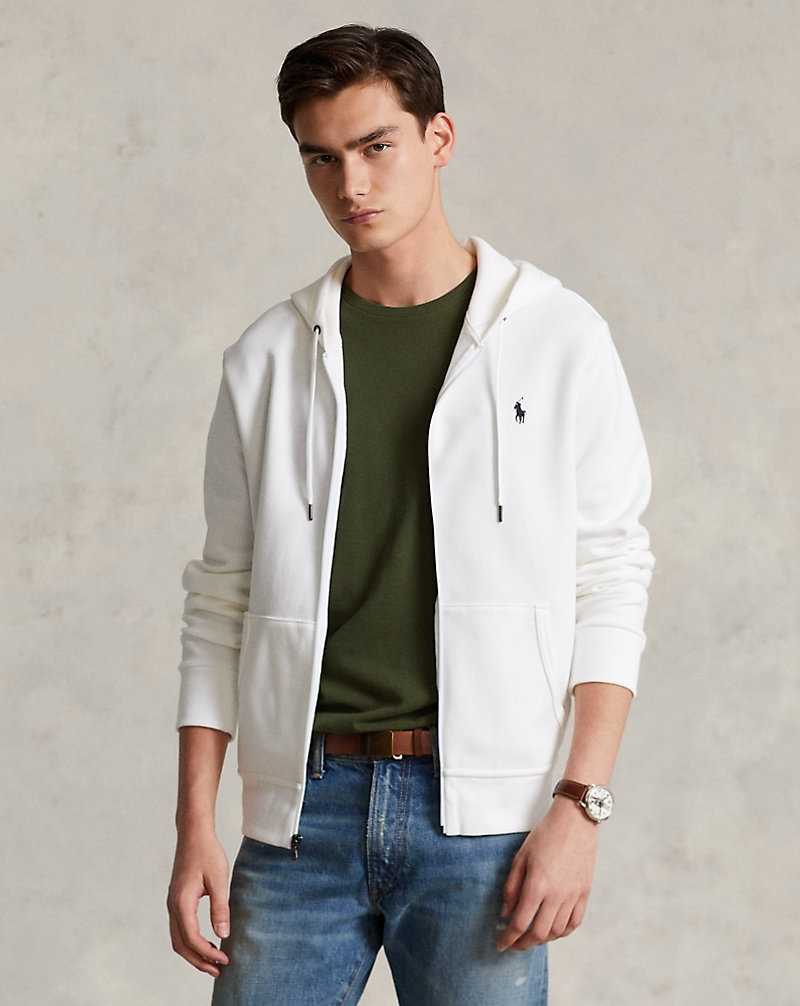 Sudadera con Capucha Ralph Lauren Double-Knit Full-Zip Hombre Blancos | VORXDFK-86 - vista 1
