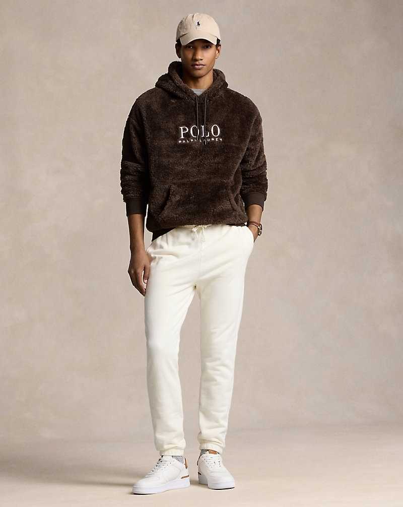 Sudadera con Capucha Ralph Lauren Embroidered-Logo Pile Fleece Hombre Azules | XCHWJKA-13 - vista 3