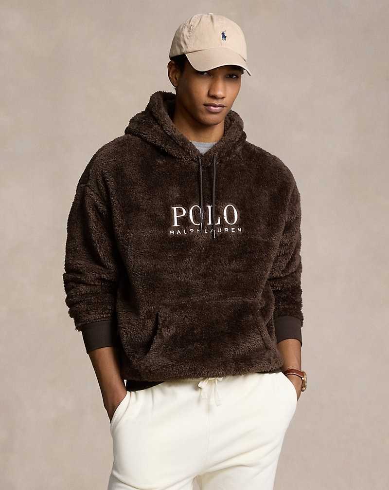 Sudadera con Capucha Ralph Lauren Embroidered-Logo Pile Fleece Hombre Azules | XCHWJKA-13 - vista 1