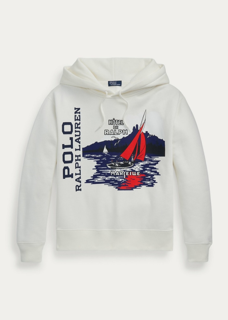 Sudadera con Capucha Estampados Fleece Mujer Blancos | RSZH49527 - vista 2