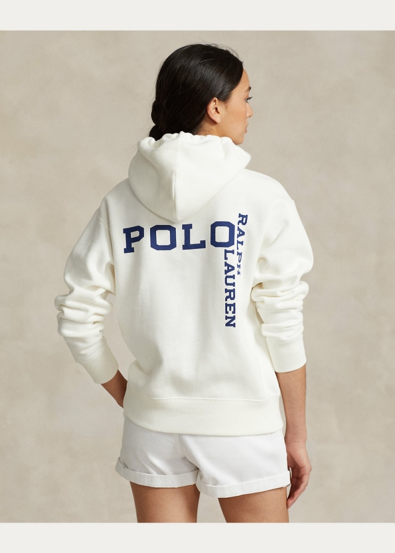 Sudadera con Capucha Estampados Fleece Mujer Blancos | RSZH49527 - vista 4