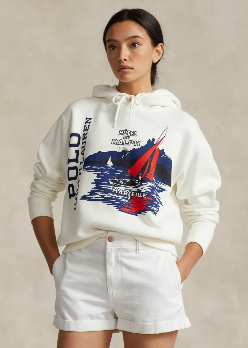 Sudadera con Capucha Estampados Fleece Mujer Blancos | RSZH49527 - vista 1