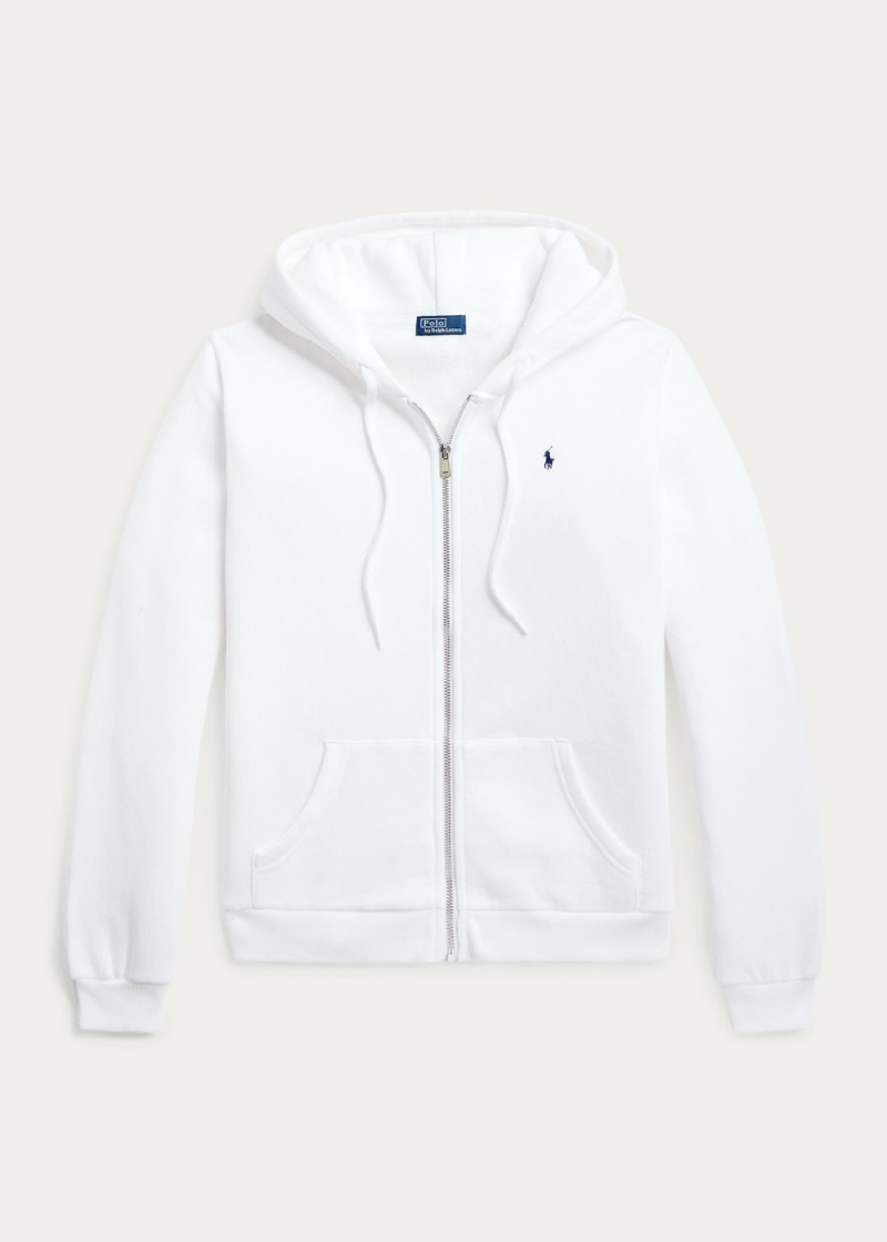 Sudadera con Capucha Fleece Full-Zip Mujer Blancos | TWQB72965 - vista 2