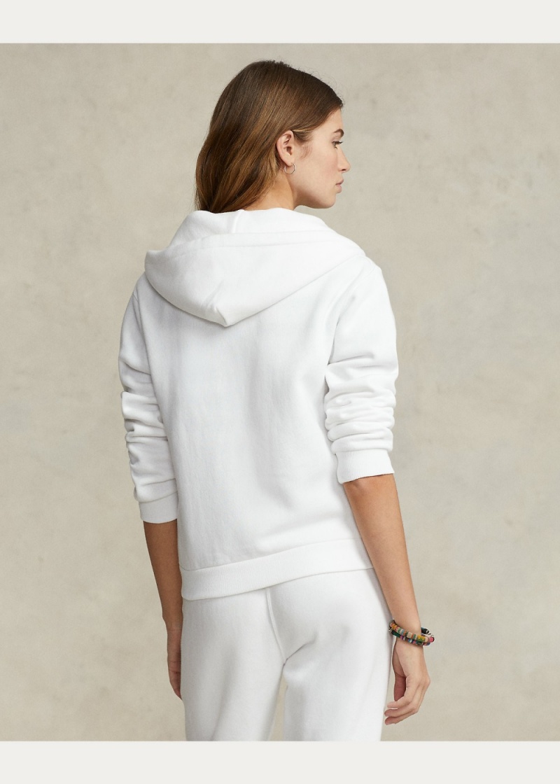 Sudadera con Capucha Fleece Full-Zip Mujer Blancos | TWQB72965 - vista 4