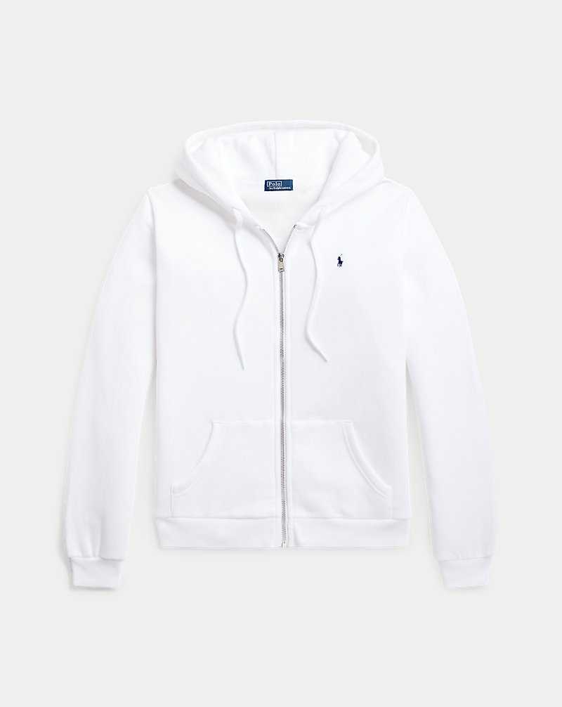 Sudadera con Capucha Ralph Lauren Fleece Full-Zip Mujer Blancos | KOPJMGT-92 - vista 2
