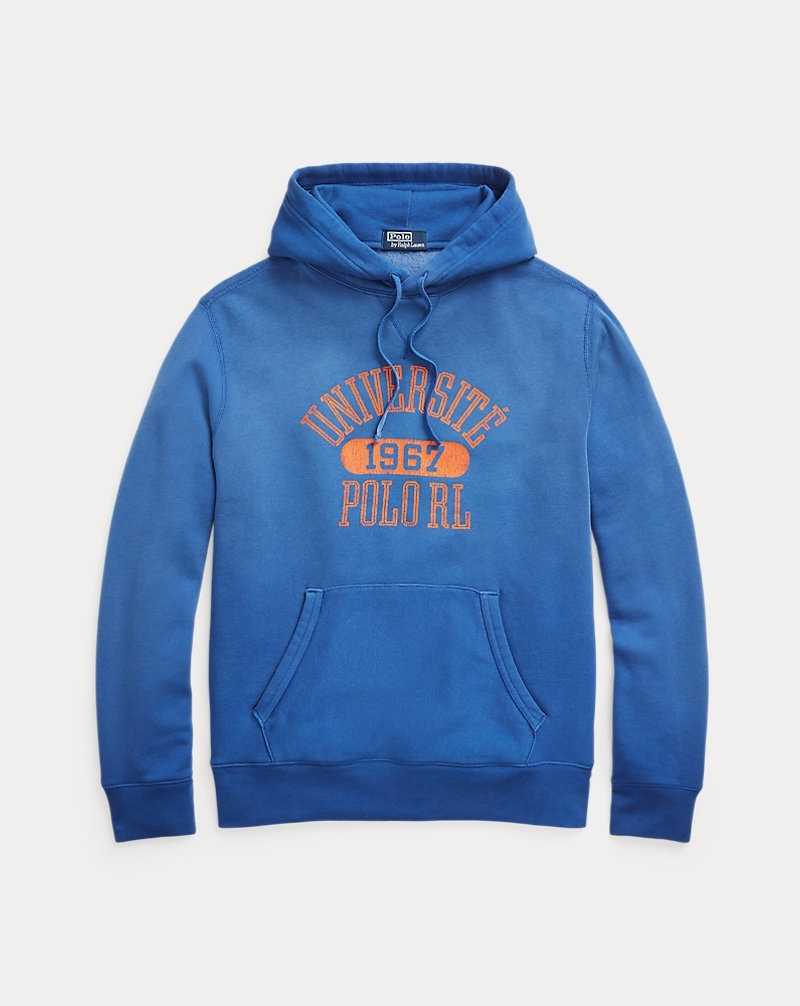 Sudadera con Capucha Ralph Lauren Fleece Graphic Hombre Azul Rey | XHLPGYE-20 - vista 2