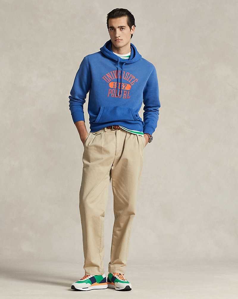 Sudadera con Capucha Ralph Lauren Fleece Graphic Hombre Azul Rey | XHLPGYE-20 - vista 3