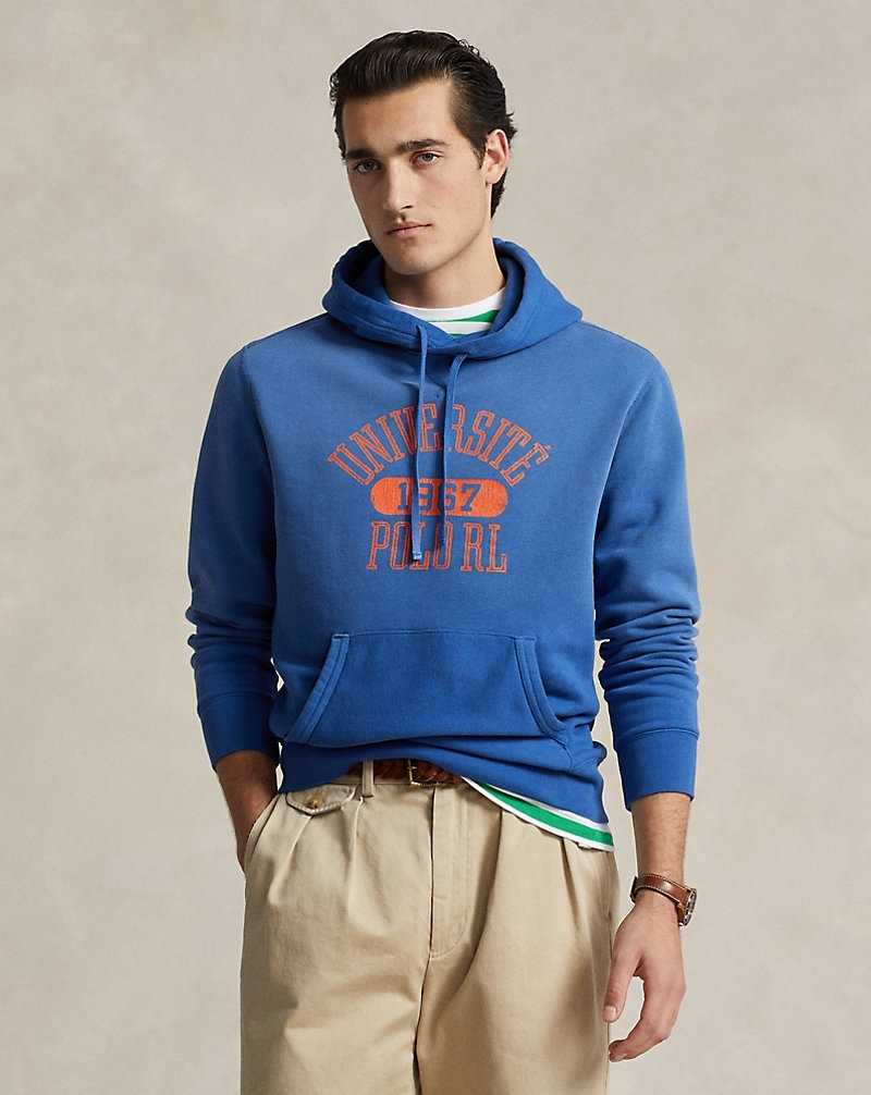 Sudadera con Capucha Ralph Lauren Fleece Graphic Hombre Azul Rey | XHLPGYE-20 - vista 1