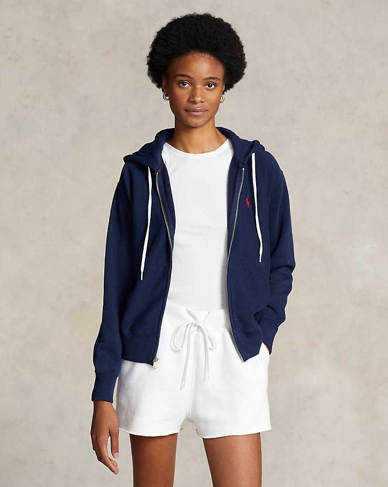 Sudadera con Capucha Ralph Lauren Fleece Full-Zip Mujer Azul Marino | ISFKHUO-47 - vista 1