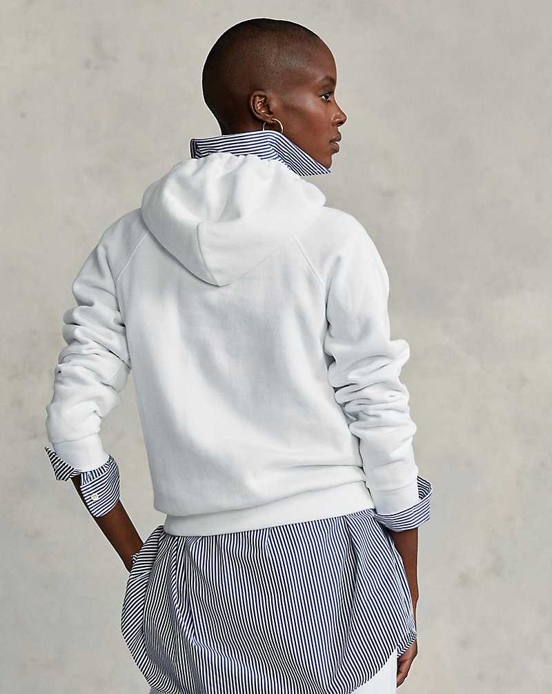 Sudadera con Capucha Ralph Lauren Fleece Mujer Blancos | GXLFBWC-83 - vista 4