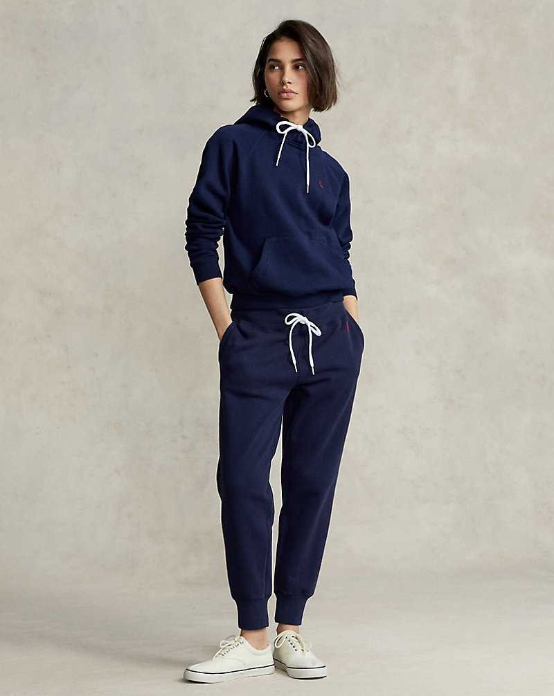 Sudadera con Capucha Ralph Lauren Fleece Mujer Azul Marino | DZQHRFS-42 - vista 3