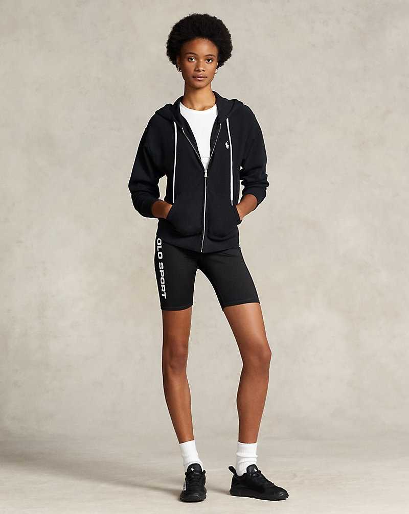 Sudadera con Capucha Ralph Lauren Fleece Full-Zip Mujer Negros | UGWNYAX-03 - vista 3