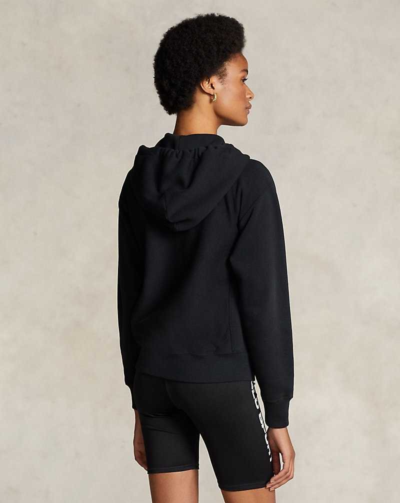 Sudadera con Capucha Ralph Lauren Fleece Full-Zip Mujer Negros | UGWNYAX-03 - vista 4